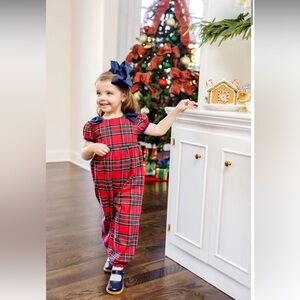 The Beaufort Bonnet Company Red Plaid Jumpsuit